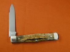 Titusville Cutlery Lone Wolf Gray Giraffe Bone Lexingtonian Coffin Jack Knife Rare 1 of 7 COA USA