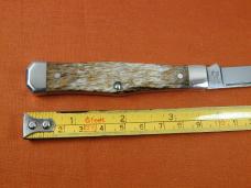 Titusville Cutlery Lone Wolf Gray Giraffe Bone Lexingtonian Coffin Jack Knife Rare 1 of 7 COA USA
