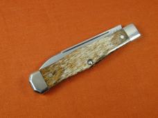 Titusville Cutlery Lone Wolf Gray Giraffe Bone Lexingtonian Coffin Jack Knife Rare 1 of 7 COA USA