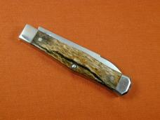 Titusville Cutlery Lone Wolf Gray Giraffe Bone Lexingtonian Coffin Jack Knife Rare 1 of 7 COA USA
