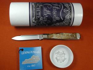 Titusville Cutlery Lone Wolf Gray Giraffe Bone Lexingtonian Coffin Jack Knife Rare 1 of 7 COA USA