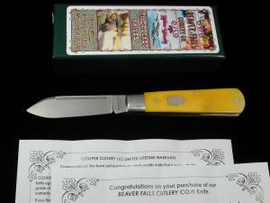 Beaver Falls Cutlery Co Smooth Yellow Bone Jack Knife NIT from Cooper Cutlery Made in USA YSB
