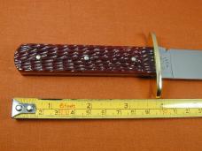 Schatt & Morgan Red Jigged Bone Fixed Blade Sheath Knife by Cooper Cutlery 50RJB USA Made Model 50