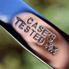 Unused Case's Tested XX Interchangeable hatchet knife w stag handle & hand tooled custom sheath 1935