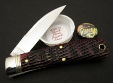 Great Eastern Cutlery Northfield #47 Viper Black Plum Jigged Bone GEC 470123