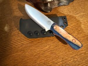 Hand Crafted Bonehead Hunting Knife w/Adjustable Kydex Sheath Made in USA