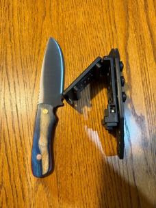 Hand Crafted Bonehead Hunting Knife w/Adjustable Kydex Sheath Made in USA