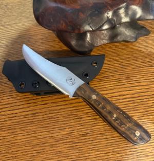 Hand Crafted Bonehead Hunting Knife w/Adjustable Kydex Sheath Made in USA