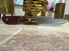 Hand Crafted Bonehead Hunting Knife w/Adjustable Kydex Sheath Made in USA