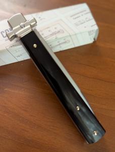 NIB AGA CAMPOLIN BRAZILIAN HORN DOMINUS 23CM-9" SWEDGE BLADE AUTOMATIC