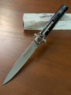 NIB AGA CAMPOLIN BRAZILIAN HORN DOMINUS 23CM-9" SWEDGE BLADE AUTOMATIC