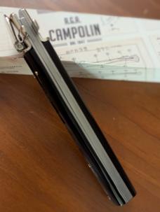 NIB AGA CAMPOLIN BRAZILIAN HORN DOMINUS 23CM-9" SWEDGE BLADE AUTOMATIC