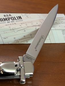 NIB AGA CAMPOLIN BRAZILIAN HORN DOMINUS 23CM-9" SWEDGE BLADE AUTOMATIC