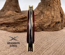 BOKER TREE BRAND PREMIUM 4 BLADED 5464CONGRESS KNIFE NICE JIGGED RED BONE (11)