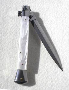 NEW FRANK BELTRAME 11" DAGGER BLADE ACRYLIC PEARL ITALIAN STILETTO - LAST ONE