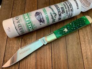 Weed and Co. Cooper Cutlery (Schatt and Morgan) Folding Hunter Green Jigged Bone 2021