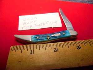 2024 CASE XX BLUE JIGGED BONE TINY TOOTHPICK MINT UNUSED NO BOX 