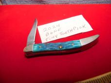 2024 CASE XX BLUE JIGGED BONE TINY TOOTHPICK MINT UNUSED NO BOX 