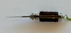 Rare Miniature Switchblade Knife, Ebony Wood Scale, Original Tassel, Maniago Italy