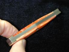 Titusville Cutlery Smooth Red Velvet Giraffe Bone Lexingtonian Coffin Jack Knife Rare 1 of 9 COA USA