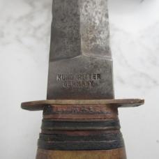 Vintage Kuno Ritter Boot Knife 6" Solingen Germany Steel. 