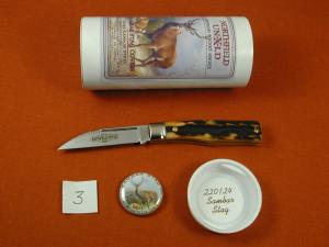Great Eastern Cutlery GEC Genuine Sambar Stag 22 Magnum Knife Rare NIT Wharncliffe USA Made 220124