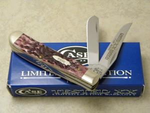 Case XX USA 7 Dot (2003) Cabernet Bone 6254 Limited Edition Medium Trapper Knife NIB