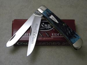 Case XX USA 8 Dot (2002) Medit. Blue Bone 6254 Limited Edition Trapper Knife NIB