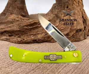 Rough Ryder Glow RR1427 Green Single Blade New In Box Sodbuster Jr Liner Lock 45