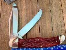 Kabar Folding Hunter For the Ka-Bar Knife Collectors Club Red Jigged Bone 1997