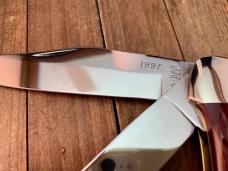 Kabar Folding Hunter For the Ka-Bar Knife Collectors Club Red Jigged Bone 1997