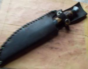 WILDCAT 82X   Germany STAG handle hunting knife + sheath