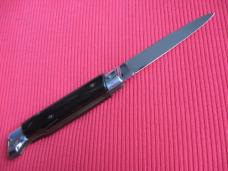 Vintage Italian INDIANA 8" Slant Bolster HORN Switchblade Knife