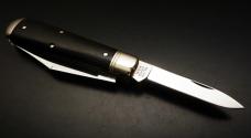 Great Eastern Cutlery #86 Waynorth Black Jack SFO Charlie Campagna Gabon Ebony GEC 861219