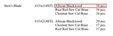 1/34 2014 GEC #15A114STL TC Barlow Stew's Blade Charlie Campagna SFO African Blackwood One-Arm Razor