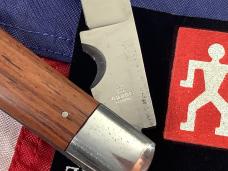 Vintage J A Henckels Equal End Single Blade Knife w/ Cutter -Wood? Handles -NOS