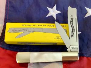 Vintage Parker Cut Co "One Arm Pillbuster" with Beautiful Mother of Pearl Handles - NOS
