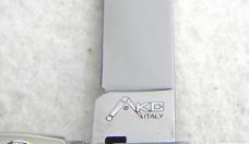 NEW OLD STOCK AKC 8" LEVER LOCK SWEDGE BLADE SANTOS MAHOGANY WOOD MANIAGO ITALY  - NEVER USED