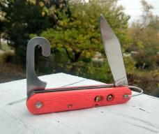 Camillus New York Orange Pilot Parachute Knife Vietnam Era - Needs TLC