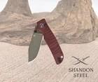 QSP Knife Kali EDC Green 3.25" 14C28N Red G10 Folding Pocket Knife QS159-A2