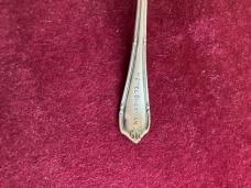 RARE Fancy Vintage ALPACCA - SILCO Small(4 1/4') HOTEL SHERMAN Demitass(?) Spoon