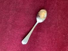 RARE Fancy Vintage ALPACCA - SILCO Small(4 1/4') HOTEL SHERMAN Demitass(?) Spoon