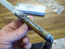 A.G.A. Campolin 8" Lever Maniago, Italy GO-55020-HB Gen. Honey Horn UNUSED W/Box