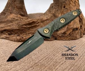 Microtech USA Socom Alpha Mini Fixed Tanto Black DLC & Carbon Fiber 114M-1DLCCFS