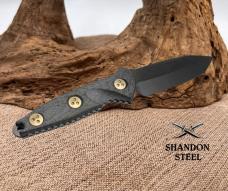 Microtech USA Socom Alpha Mini Tanto Partial Serrated Black DLC & Carbon Fiber