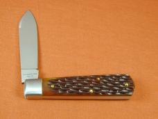 Beaver Falls Cutlery 2024 Bourbon Jigged Bone Jack Knife from Cooper Cutlery Integral Bolsters USA 