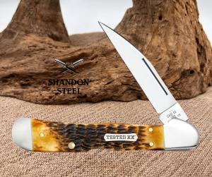 Case XX USA 1 Dot (1979) Smooth Red Appaloosa Bone SR62027 Jack Knife