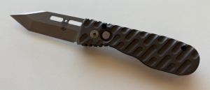 Dalton Gripper Switchblade Knife, Gray Handle, By Rob Dalton, Dalton Combat Cutlery, Unused