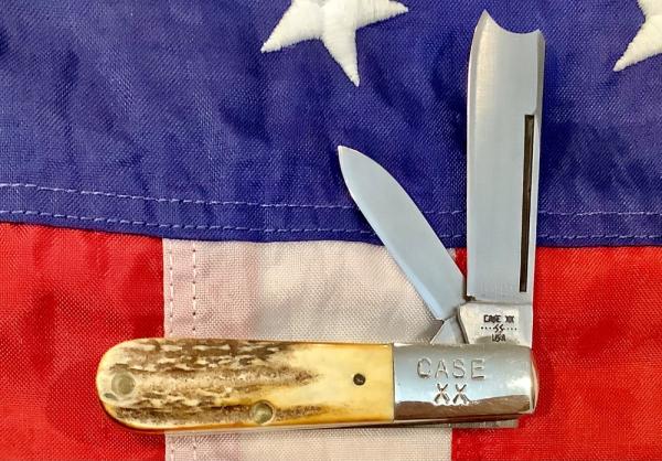 Case xx 1982, 8 Dot Razor Barlow Knife -Great Stag Handles -Mdl# 52009 1/2 SSP -Serial #3402 -Minty! Case xx 1982, 8 Dot Razor Barlow Knife -Great Stag Handles -Mdl# 52009 1/2 SSP -Serial #3402 -Minty!