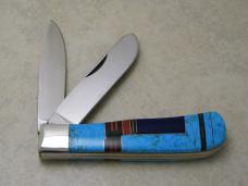Smith & Wesson Designed by Stewart Taylor Custom Turquoise Trapper Knife 